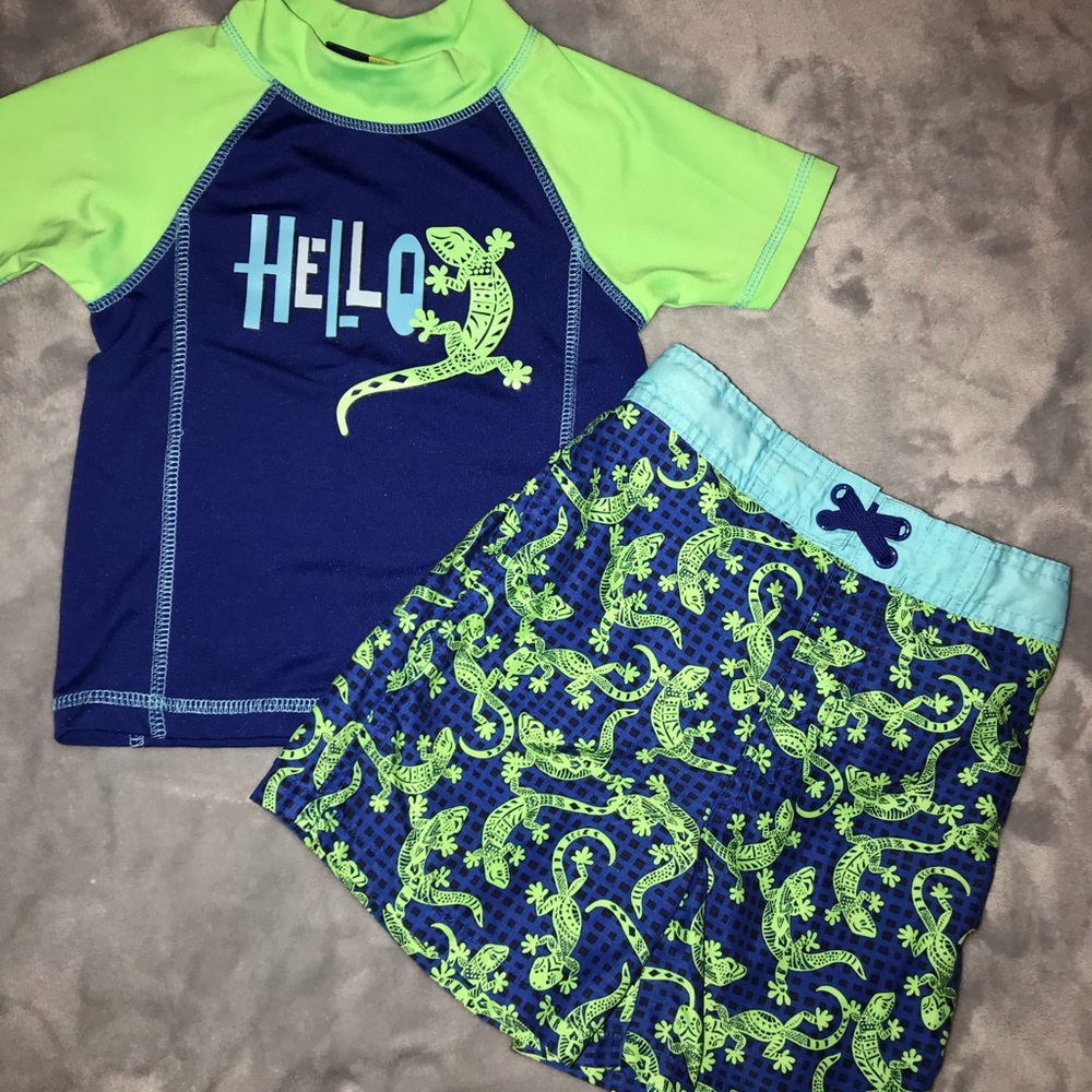 Swim shirt and trunks
